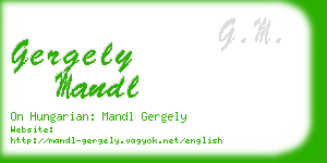 gergely mandl business card